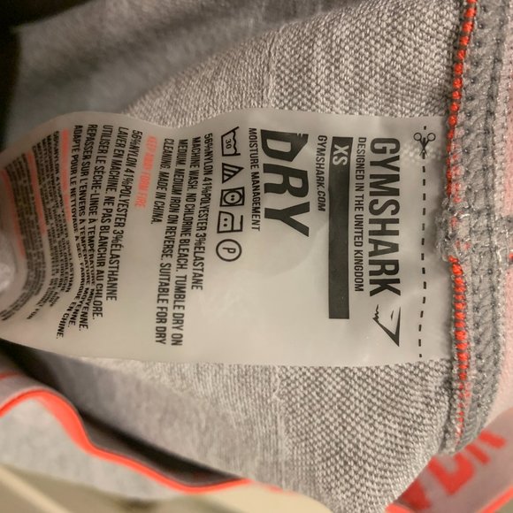 Gymshark Flex Leggings - Light Grey Marl/Sherbet P - Picture 4 of 5